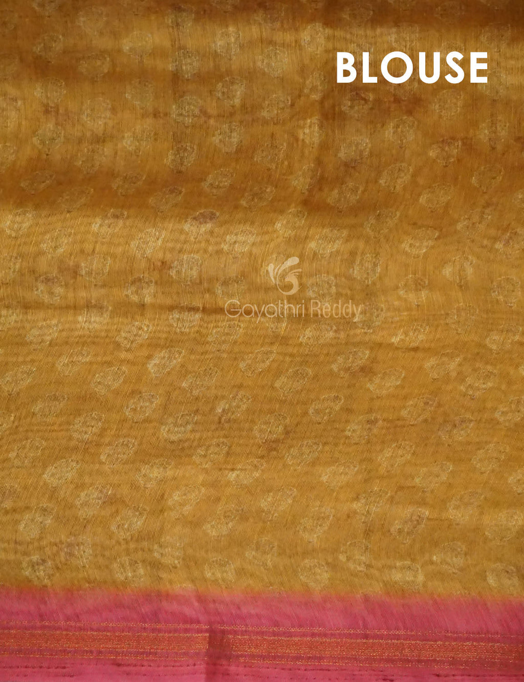 Dry Mehendi Colored Block Print Semi Chanderi Saree By Gayathri Reddy Designer Studio | Grocsy