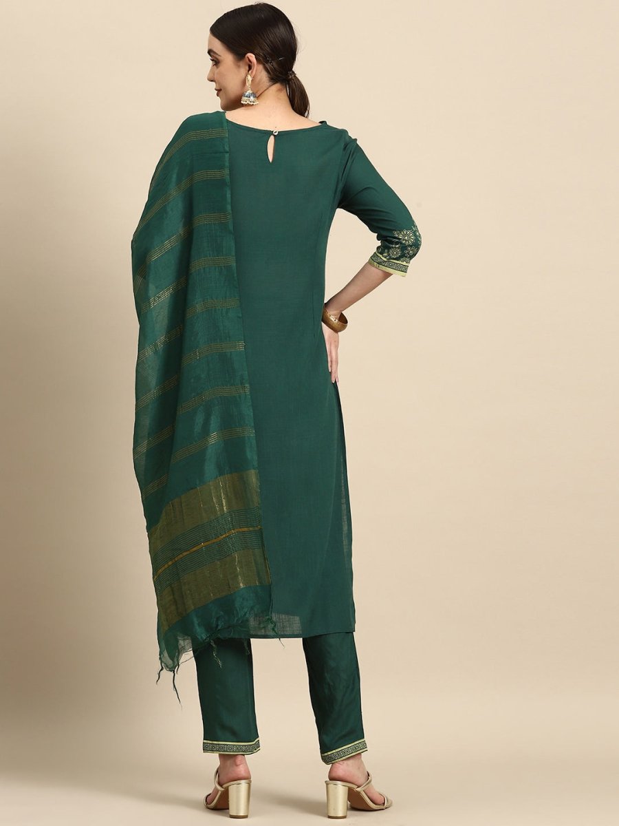 All About You Ethnic Motifs Print Kurta with Trousers & With Dupatta | Grocsy