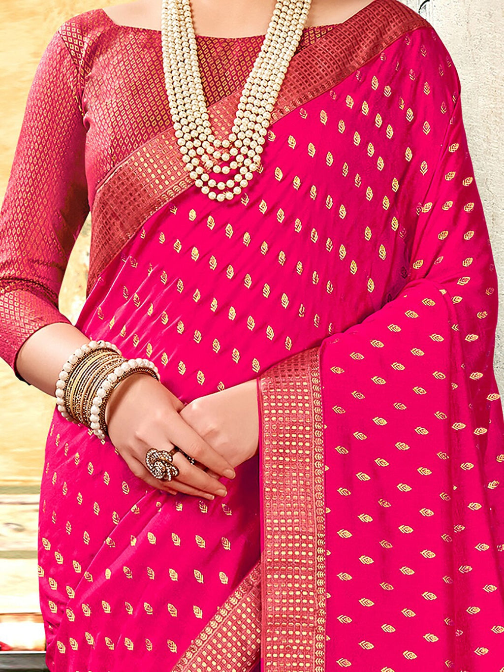 Saree Mall Ethnic Motifs Woven Design Zari Sarees | Grocsy