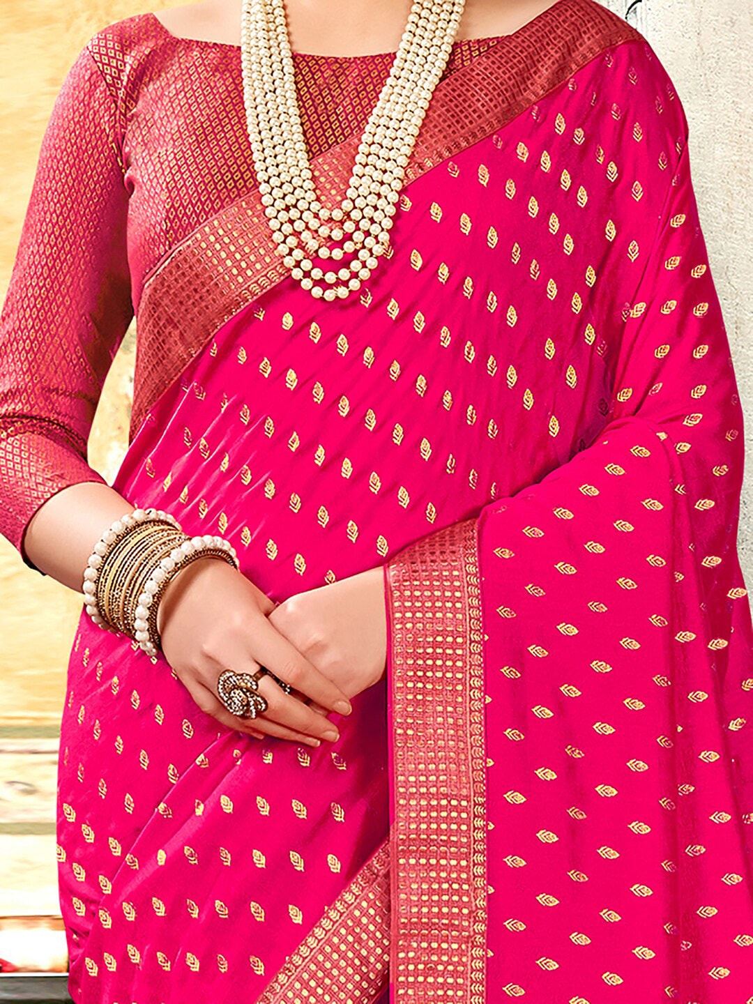 Saree Mall Ethnic Motifs Woven Design Zari Sarees | Grocsy
