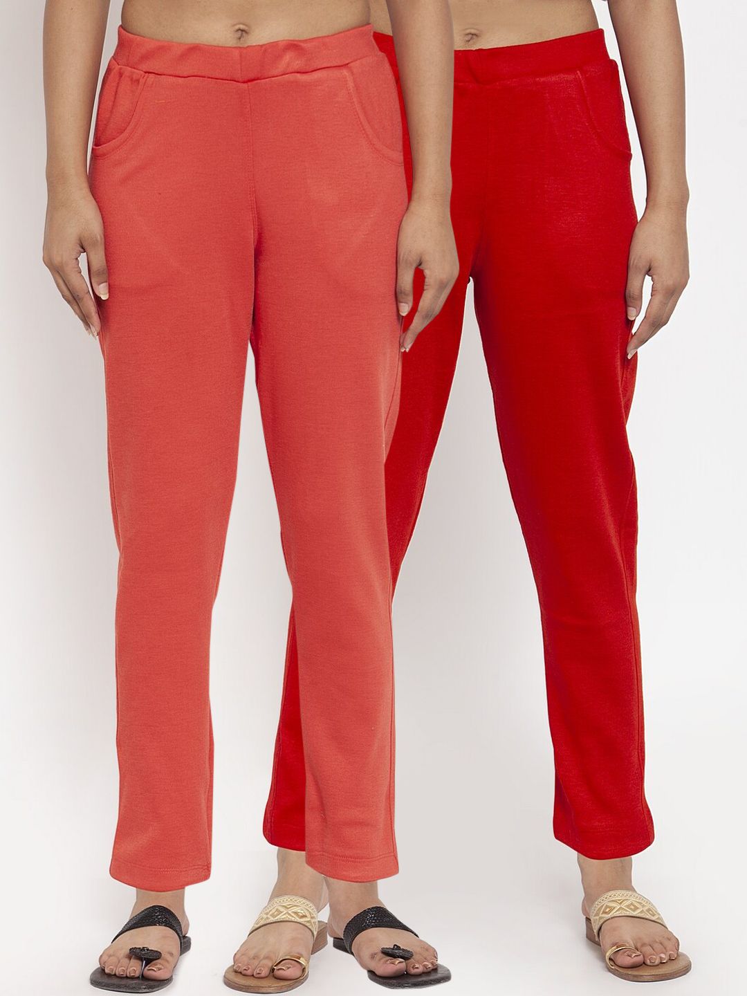 TAG 7 Women Pack of 2 Wool Blend Ankle-Length Acrylic Leggings Pants | Grocsy
