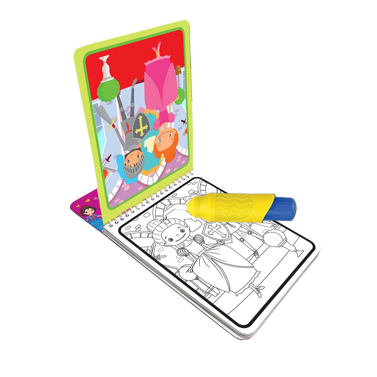 Dreamland Water Magic Princess- With Water Pen - Use over and over again : Children Drawing, Painting & Colouring Spiral Binding | Grocsy