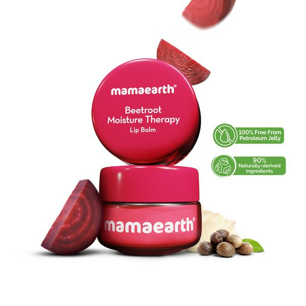 Mamaearth Beetroot Moisture Therapy Lip Balm with Beetroot & Hyaluronic Acid For Dry & Chapped Lips | Grocsy