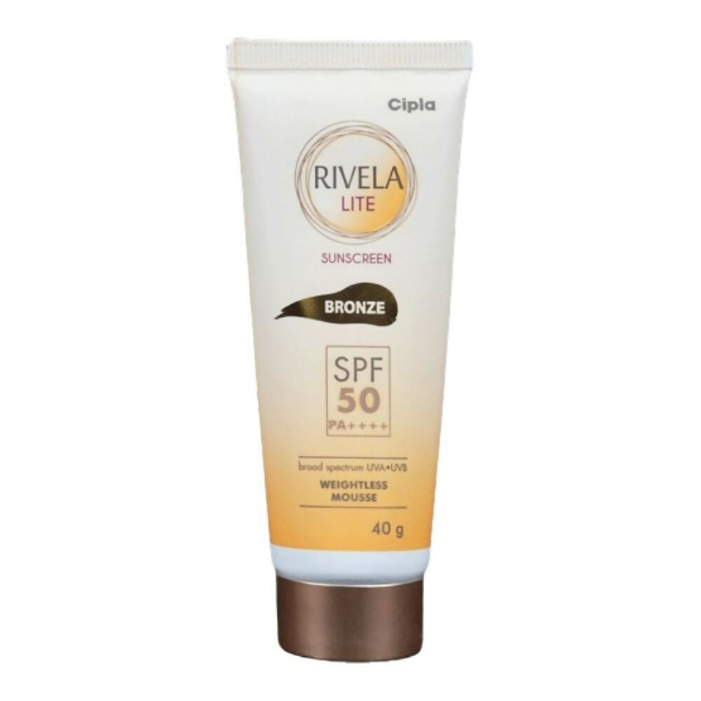 Rivela Lite Weightless Mousse Broad Spectrum UVA/UVB Sunscreen, Bronze SPF 50+ | Grocsy