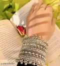 Tehzeeb Creations Women Silver Colour Oxidised Bangle With Ghungroo Style T | Grocsy
