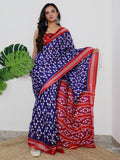 Saree Mall Ethnic Motifs Printed Pure Cotton Ikat Sarees | Grocsy