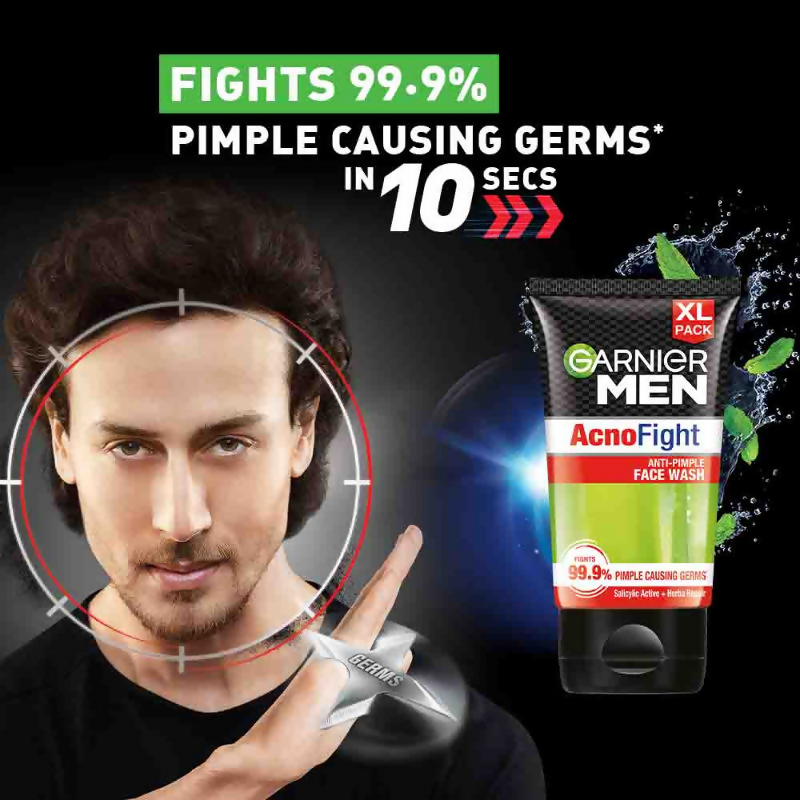 Garnier Men Acno Fight Facewash For Pimple And Acne Prone Skin | Grocsy