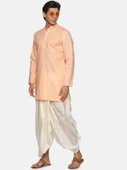 Sethukrishna Men Orange Pure Cotton Kurta with Salwar | Grocsy