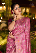 Monjolika Fashion Light Pink Color Dola Silk Gharchola Design Rich Pallu Work Saree | Grocsy