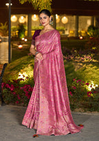 Monjolika Fashion Light Pink Color Dola Silk Gharchola Design Rich Pallu Work Saree | Grocsy