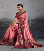 Monjolika Fashion Pink Soft Kanjivaram Silk Meenakari Weaving Work Ceremonial Saree | Grocsy
