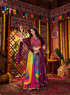 Monjolika Fashion Colorful Gajji Silk Navratri Lehenga Choli With Mirror Work | Grocsy