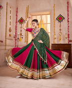 Monjolika Fashion Colorful Viscose Cotton Navratri Lehenga With Kutchi Mirror Work Choli | Grocsy