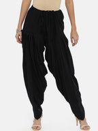 Souchii Black Solid Patiala | Grocsy