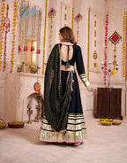 Monjolika Fashion Black Designer Viscose Cotton Navratri Chaniya Choli Set | Grocsy