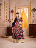 Monjolika Fashion Black Viscose Cotton Navratri Lehenga Choli With Kutchi Patch & Mirror Work | Grocsy