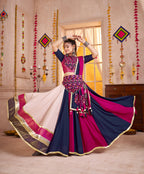 Monjolika Fashion Viscose Cotton Multi-Color Embroidery Navratri Lehenga Choli | Grocsy
