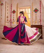 Monjolika Fashion Viscose Cotton Multi-Color Embroidery Navratri Lehenga Choli | Grocsy