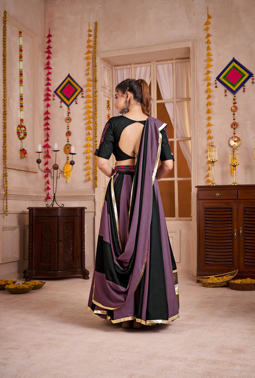 Monjolika Fashion Multicolor Viscose Cotton Navratri Chaniya Choli For Festival | Grocsy