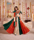 Monjolika Fashion Colorful Viscose Cotton Navratri Chaniya Choli With Kutchi Patch & Mirror Work | Grocsy