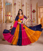 Monjolika Fashion Colorful Designer Viscose Cotton Navratri Chaniya Choli Set | Grocsy