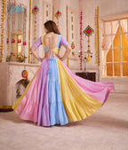 Monjolika Fashion Multicolor Viscose Cotton Navratri Chaniya Choli With Mirror Work | Grocsy