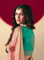 Monjolika Fashion Viscose Silk Light Pink Saree With Rich Zari Weaving & Designer Tassels | Grocsy