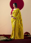 Monjolika Fashion Viscose Silk Pear Saree With Rich Zari Weaving & Designer Tassels | Grocsy