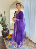 The52 Beautiful Embroidery Work with Rayon Slub Fabric Straight Kurta, Pant and Dupatta Set | Grocsy