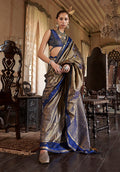 Monjolika Fashion Golden Exclusive Tussar Silk With Elegant Weaving Work Traditional Saree | Grocsy