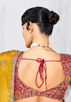 Monjolika Fashion Mustard Fancy Fabric Embroidered Contemporary Saree | Grocsy