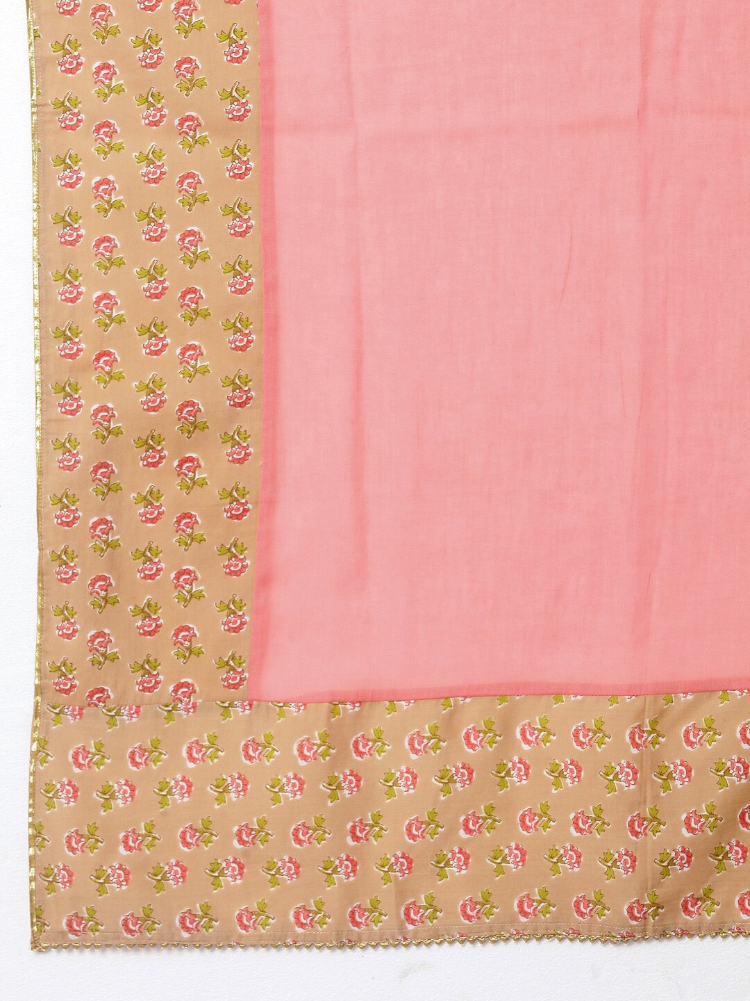 HERE&NOW Women Mustard Yellow Floral Printed Pure Cotton Kurta Set | Grocsy