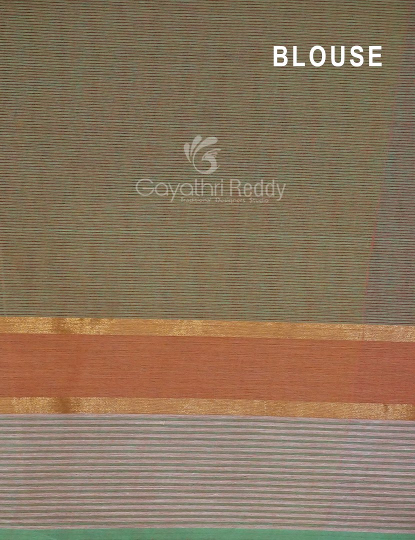 Dual Shades of Aqua Green Pure Mangalgiri Cotton By Gayathri Reddy Designer Studio | Grocsy