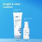 Plum Niacinamide Facewash and Face Serum Combo for Brightening Skin Fades Blemishes & Hydrates | Grocsy