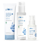 Plum Niacinamide Facewash, Toner & Face Serum Combo Tightens Pore, Fades Blemishes & Hydrates | Grocsy