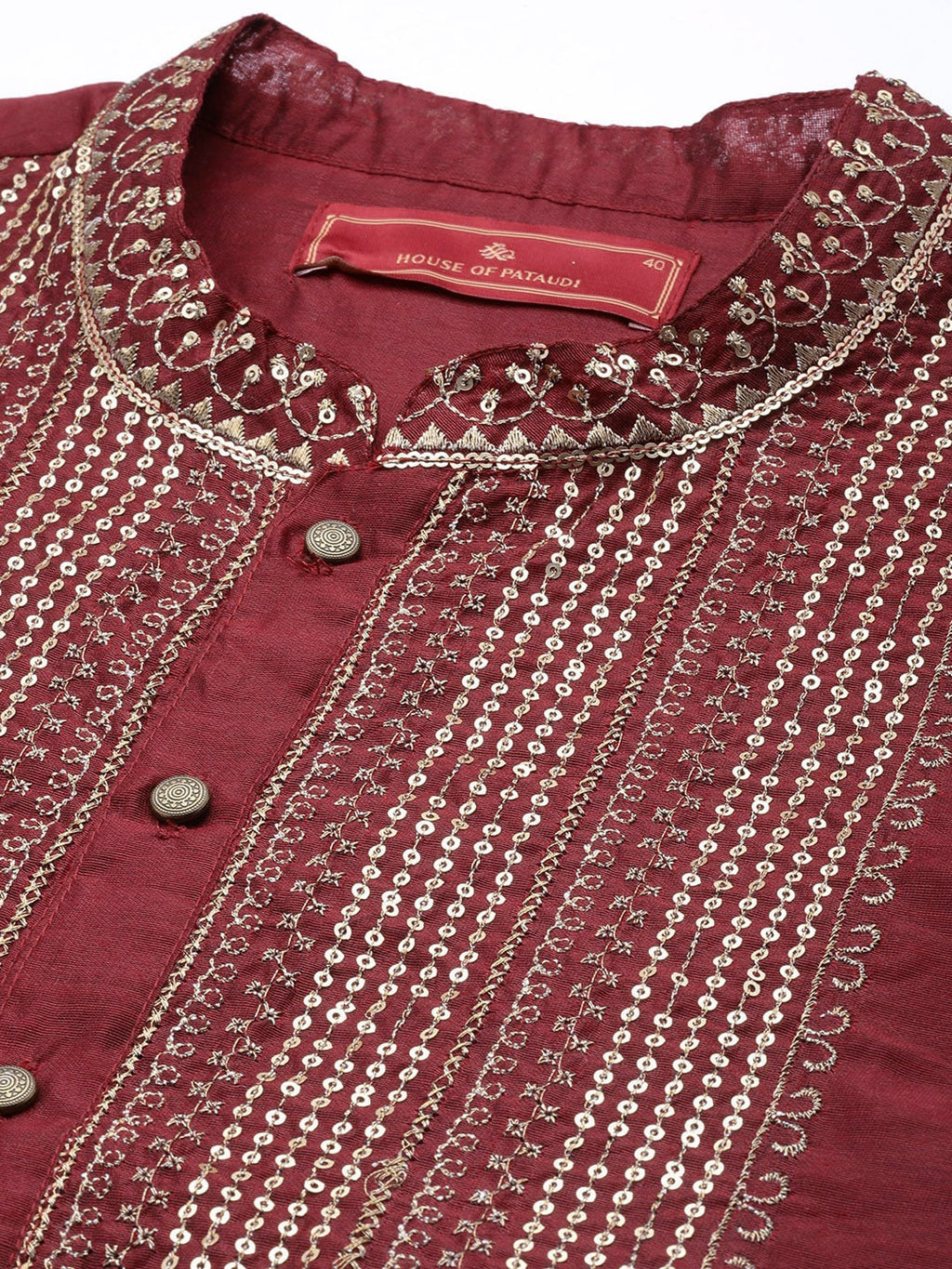 House of Pataudi Men Yoke Design Long Sleeves Jashn Kurta | Grocsy