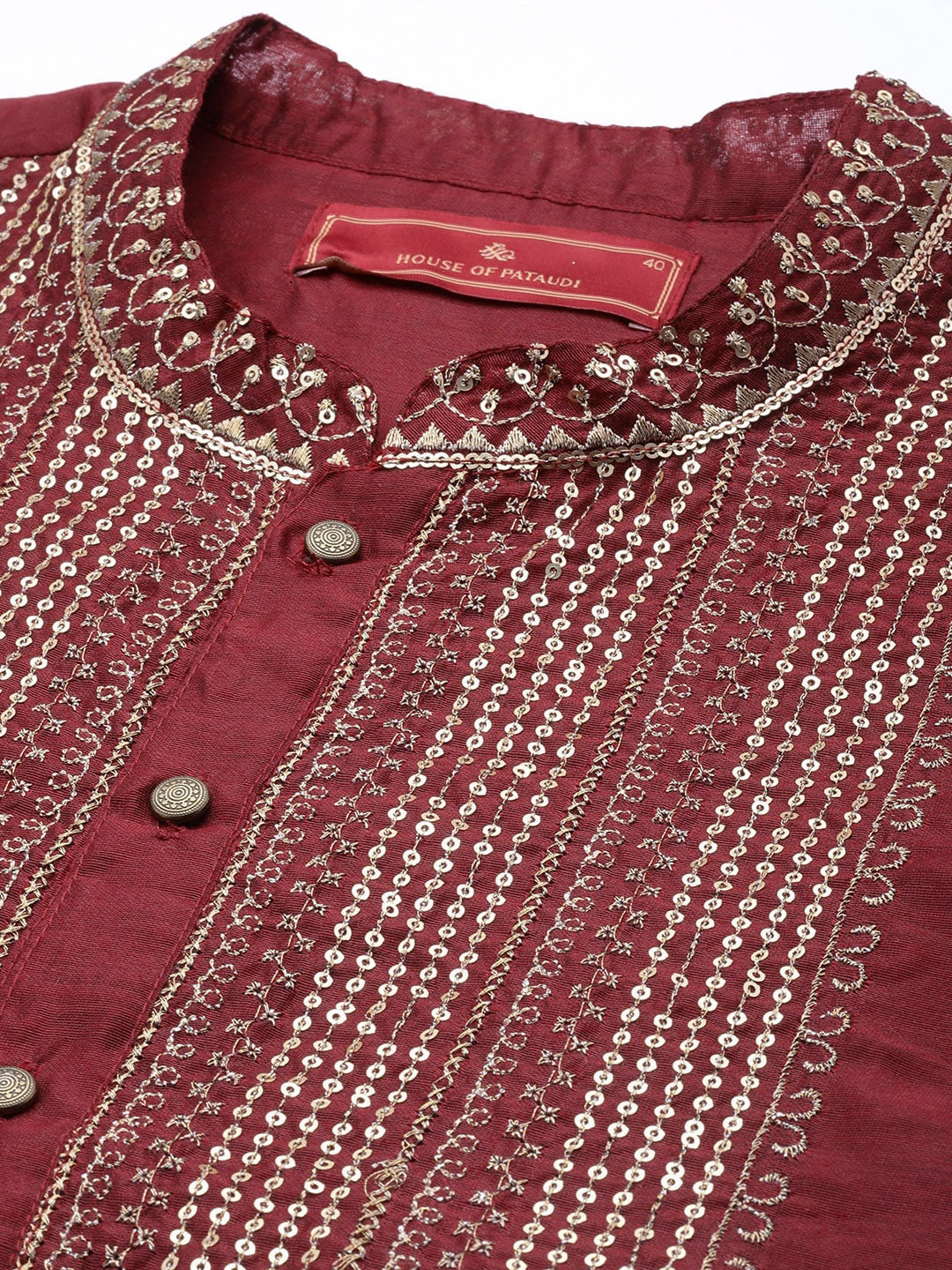 House of Pataudi Men Yoke Design Long Sleeves Jashn Kurta | Grocsy