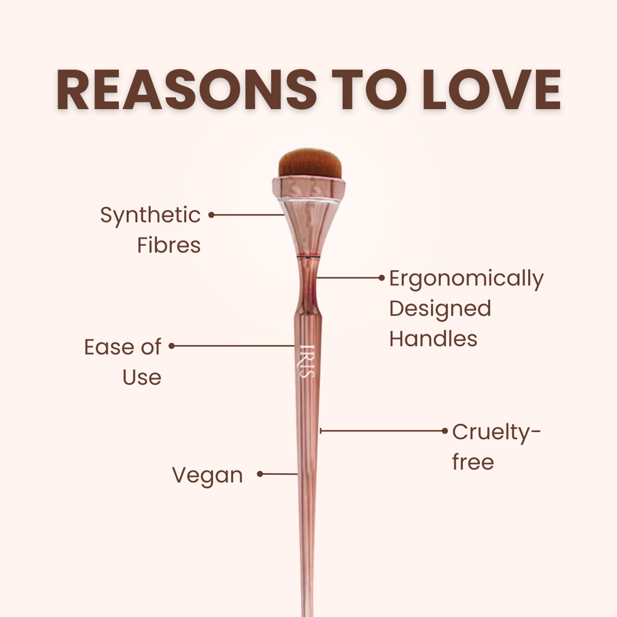 IRIS COSMETICS Luminous HD Highlighter Brush | Grocsy