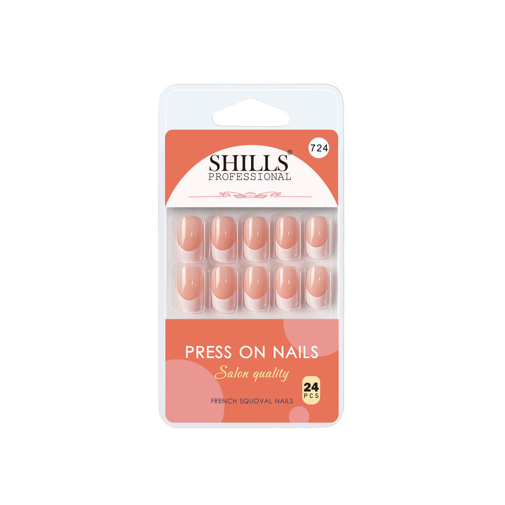 Shills Professional Reusable Press On Nails French Square - SPN724 | Grocsy