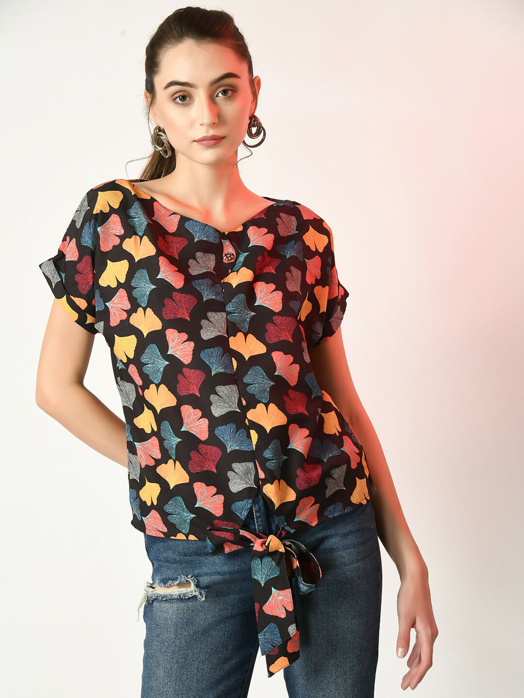 Myshka Women's Multi Printed Top | Grocsy