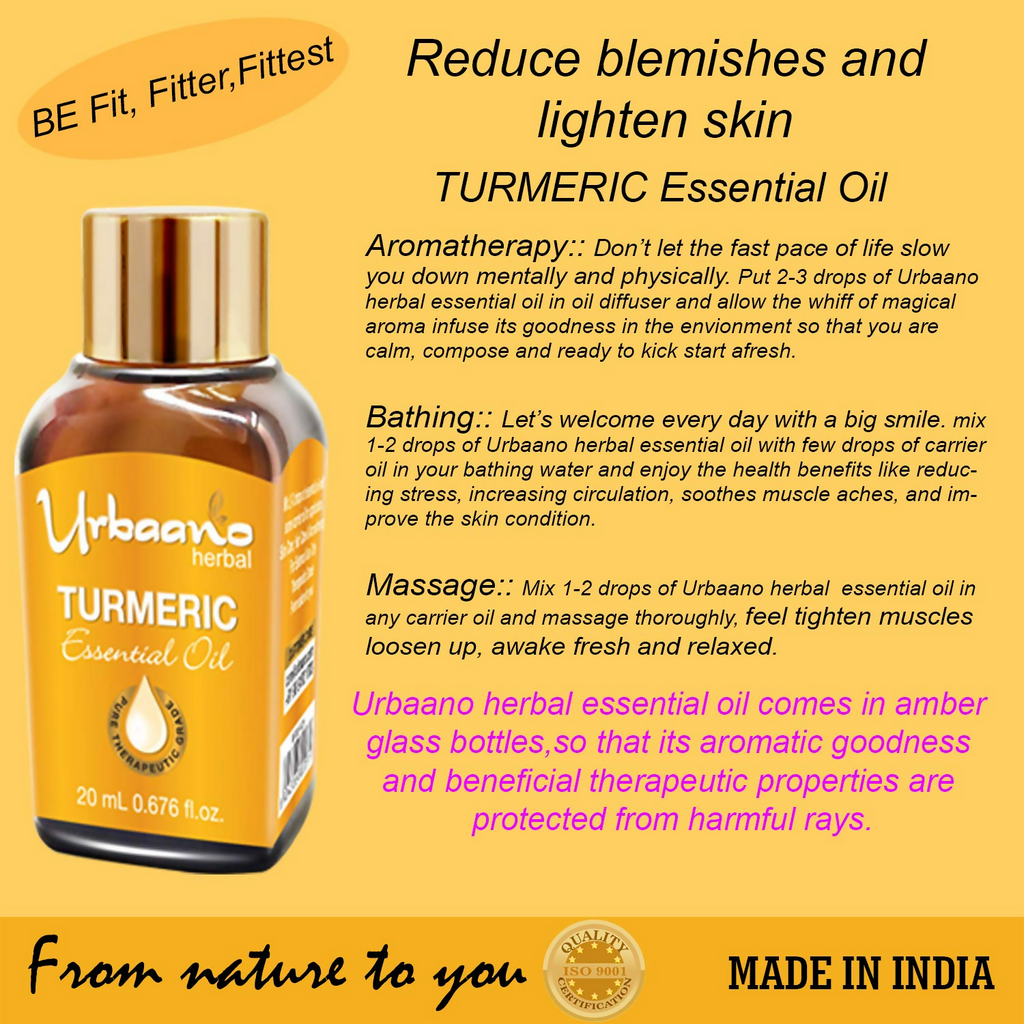 Urbaano Herbal Turmeric Essential Oil | Grocsy