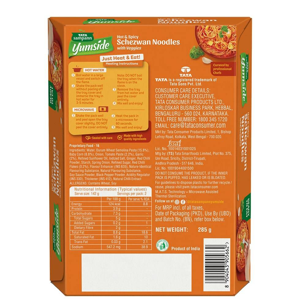 Tata Sampann Yumside Instant Schezwan Veg Noodles | Grocsy
