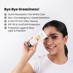 Detoxie Ultra Matte Sunscreen Gel Matte Finish Dry Tint Water & Sweat Resistant With Spf 50 Pa+++ | Grocsy