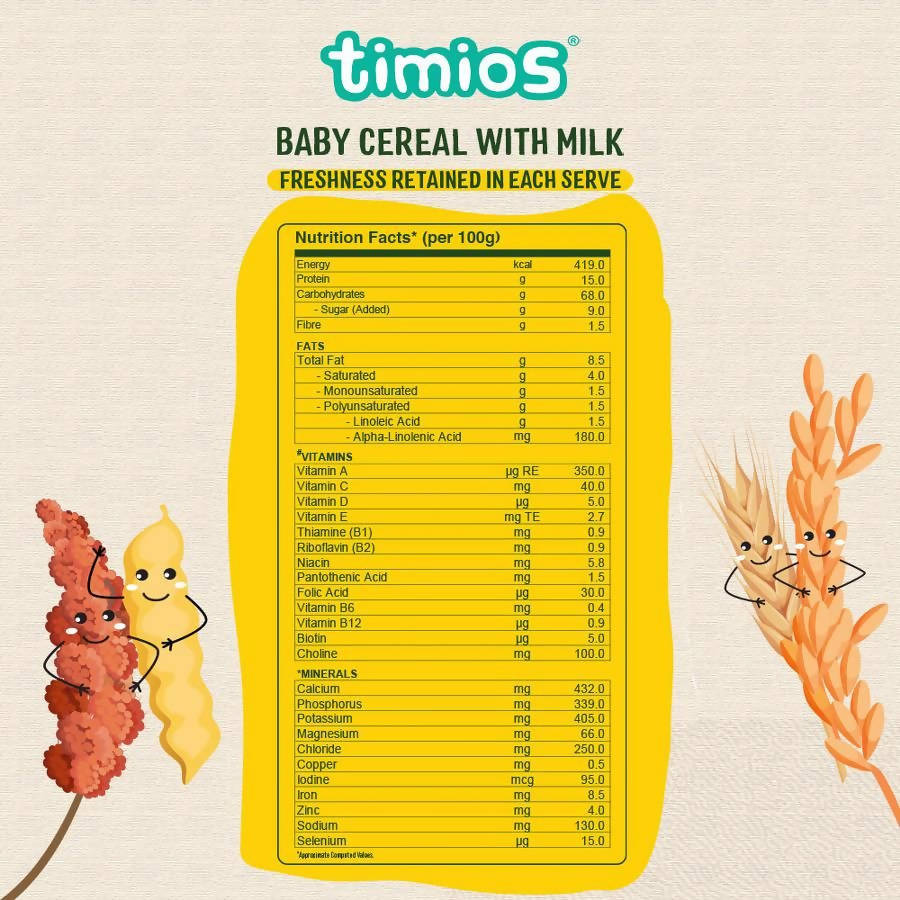 Timios Organic Multigrain Veg Baby Cereal | Grocsy