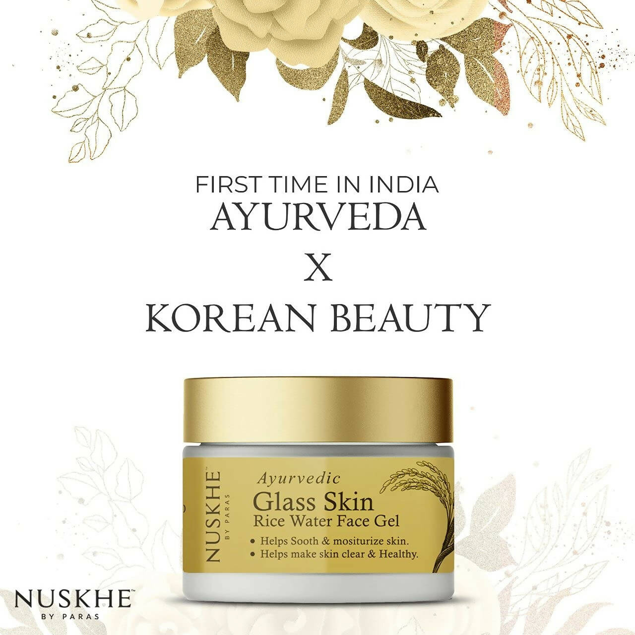 Nuskhe By Paras Ayurvedic Glass Skin Rice Water Face Gel | Grocsy