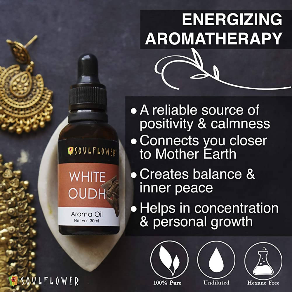 Soulflower White Oudh Aroma Oil | Grocsy