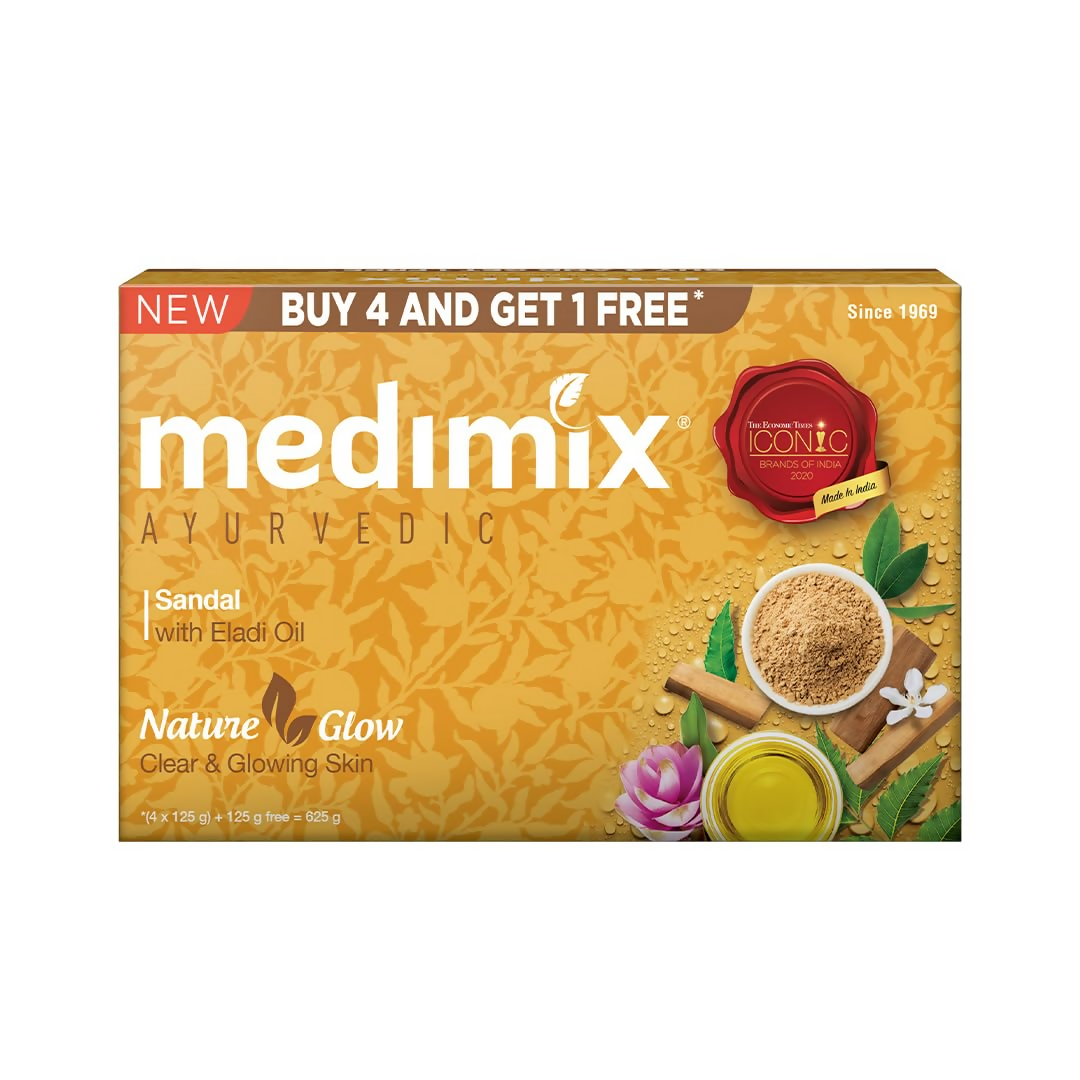 Medimix Ayurvedic Sandal Bathing Soap With Eladi Oil | Grocsy