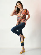 Myshka Women's Multi Printed Top | Grocsy