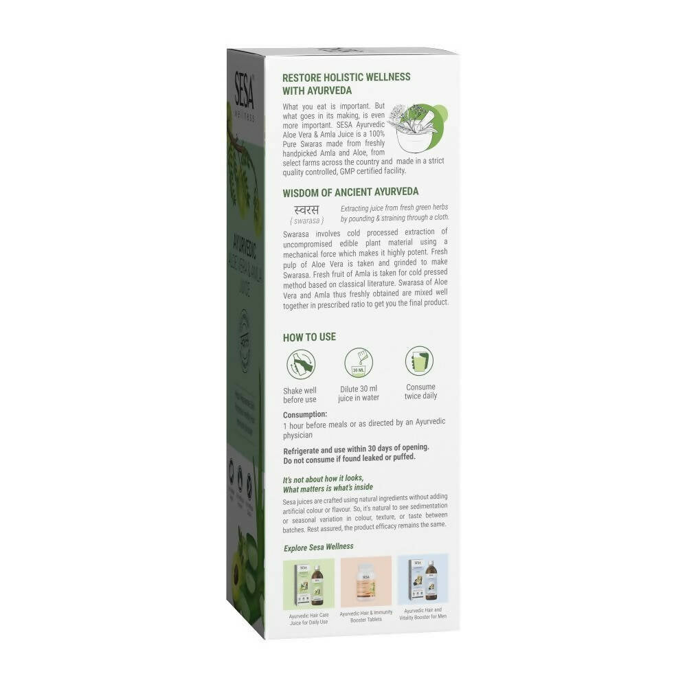 Sesa Wellness Ayurvedic Aloe Vera & Amla Juice | Grocsy