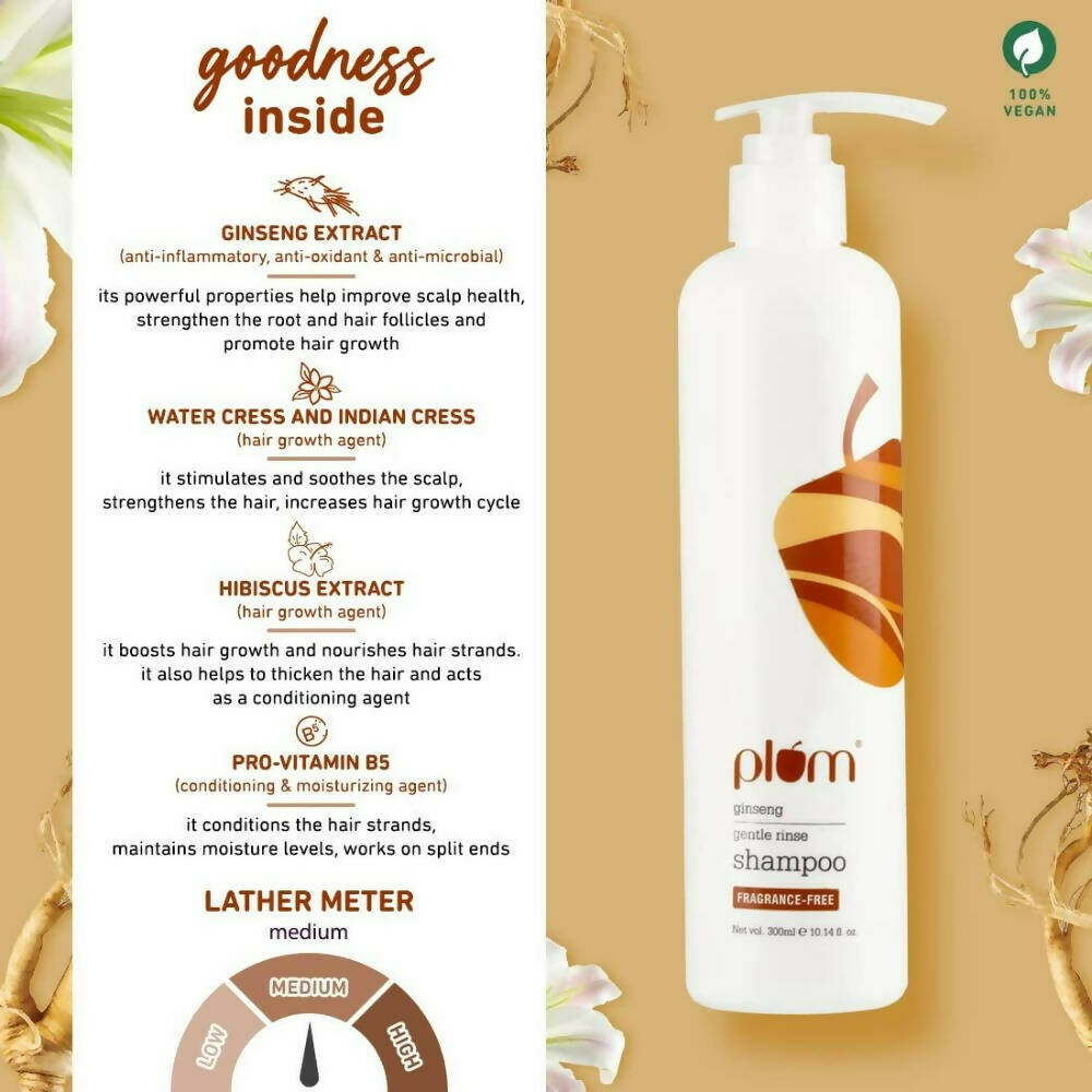 Plum Ginseng Gentle Rinse Shampoo | Grocsy